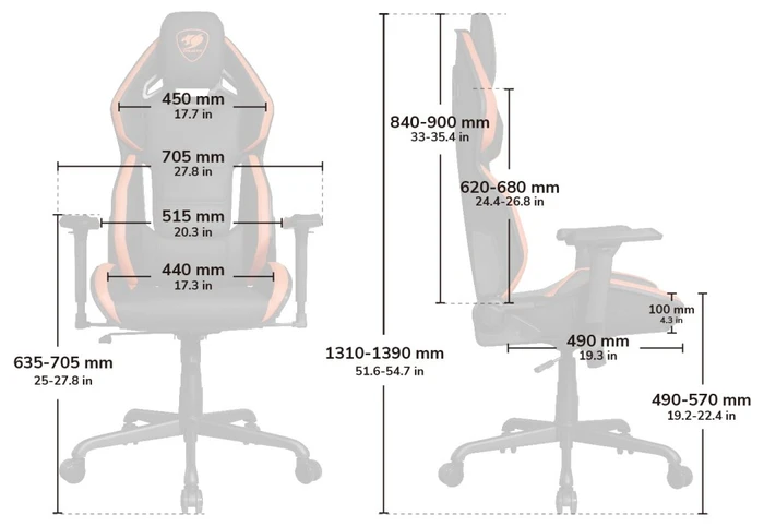 Cougar Hotrod Gamingstuhl, schwarz/orange