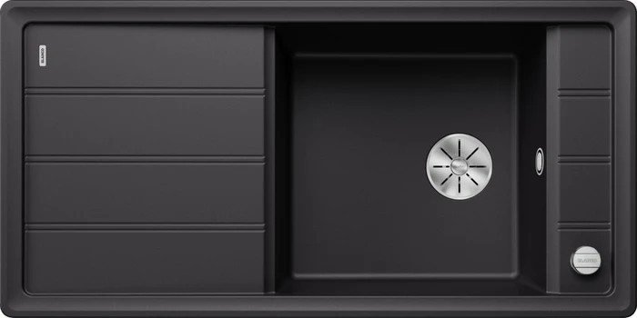 Blanco Faron XL 6 S InFino Einbau Becken reversibel mit Ablauffernbedienung schwarz
