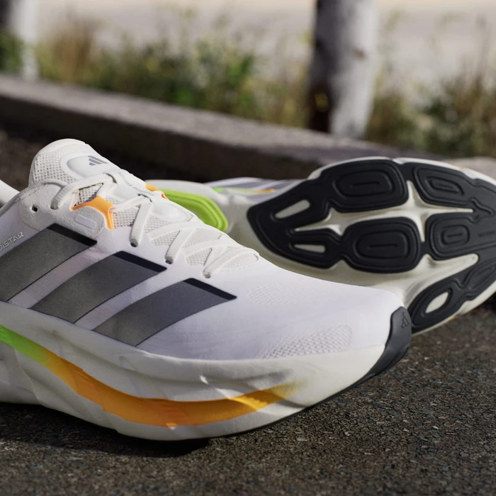 adidas Adistar 5 cloud white/iron metallic/lucid tangerine (Herren)