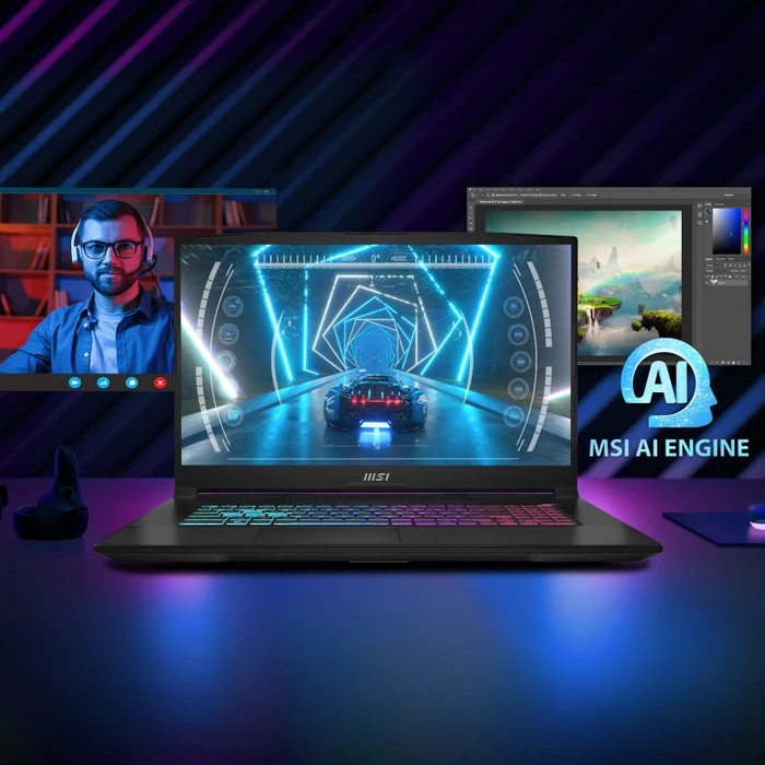MSI Katana A17 AI B8VF-866, Ryzen 7 8845HS, 16GB RAM, 1TB SSD, GeForce RTX 4060, DE