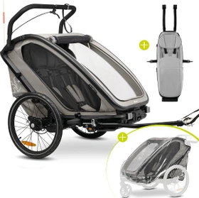 Hauck Bike N Walk Duo Fahrradanhänger light grey