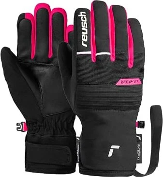 Reusch Benji R-Tex XT Skihandschuhe black/white/pink glo (Junior)