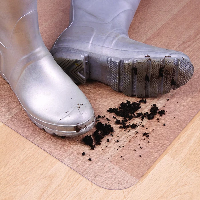 Floortex Cleartex Advantagemat antimikrobielle Bodenschutzmatte für Hartböden, transparent, Vinyl