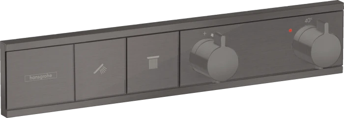 Hansgrohe RainSelect Thermostat Unterputz für 2 Verbraucher brushed black chrome