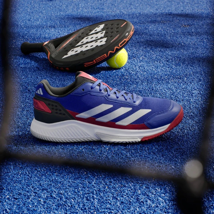 adidas Courtquick Padel lucid blue/silver metallic/lucid red (Herren)