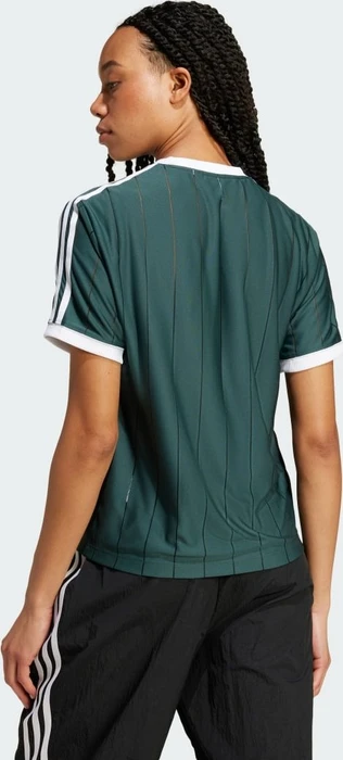 adidas Adicolor 3-Streifen Pinstripe T-Shirt kurzarm mineral green (Damen)