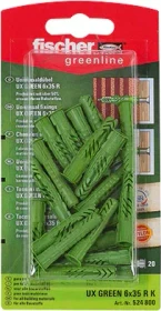 fischer UX Green 6x35 R K Universaldübel, 6x35mm, 20 Stück