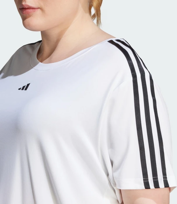 adidas Aeroready Train Essentials 3-Streifen Funktionsshirt kurzarm weiß/schwarz (Damen)