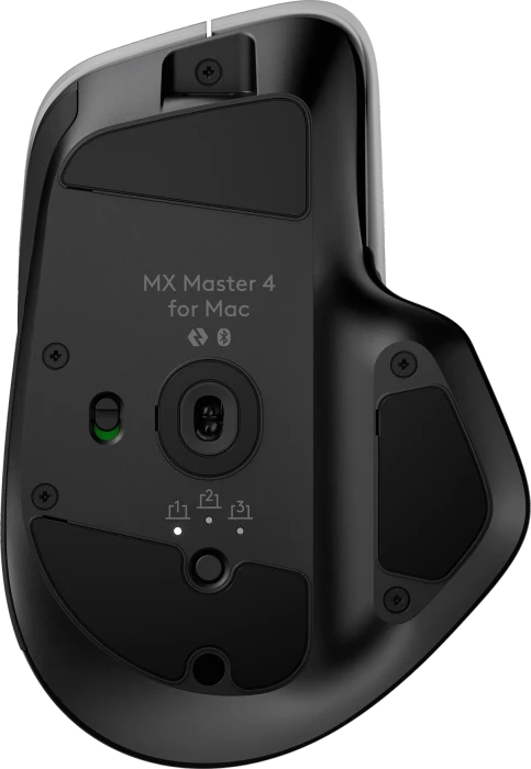 Logitech MX Master 4 for Mac Space Black, schwarz, Logi Bolt, USB/Bluetooth
