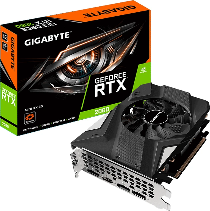 GIGABYTE GeForce RTX 2060 Mini ITX 6G, 6GB GDDR6, HDMI, 3x DP
