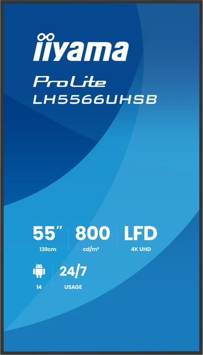 iiyama ProLite LH5566UHSB-B1AG, 55"