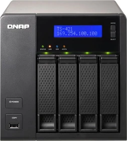 QNAP Turbo Station TS-421, 1GB RAM, 2x RJ-45 1000Base-T, 2x USB-A 3.0