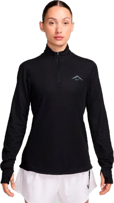 Nike Trail Dri-FIT 1/4-Zip Laufshirt langarm black/anthracite/flat silver (Damen)