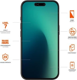 Eiger Mountain Glass Black Privacy Screen Protector GRS für Apple iPhone 17/17 Pro