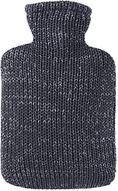 Hugo Frosch Klassik Strickbezug Wärmflasche lurex anthrazit