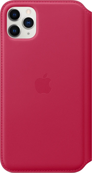 Apple Leder Folio Case für iPhone 11 Pro Max Himbeere