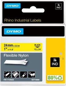 Dymo ID1 Flexible Industrial Rhino Pro Beschriftungsband, 24mm, schwarz/gelb