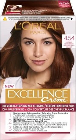 L'Oréal Excellence Creme Haarfarbe 4.54 dunkelmahagoni kupfer