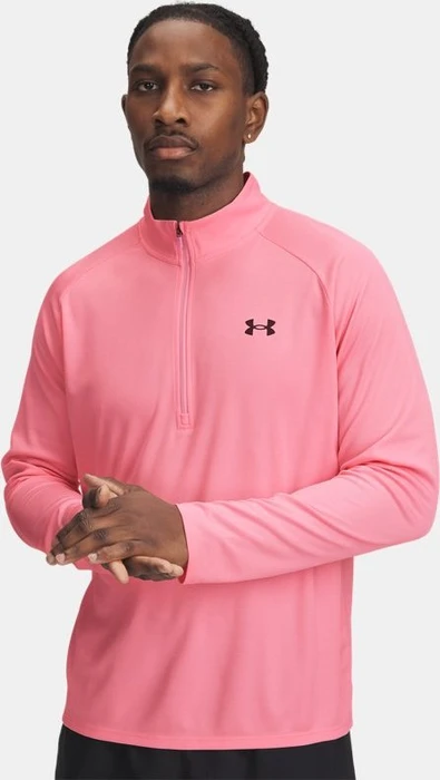 Under Armour Tech Textured Funktionsshirt langarm prime pink/pink/black (Herren)