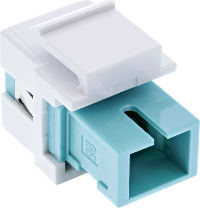 InLine Keystone Modul Fiber SC-Simplex/SC-Simplex Buchse, türkis