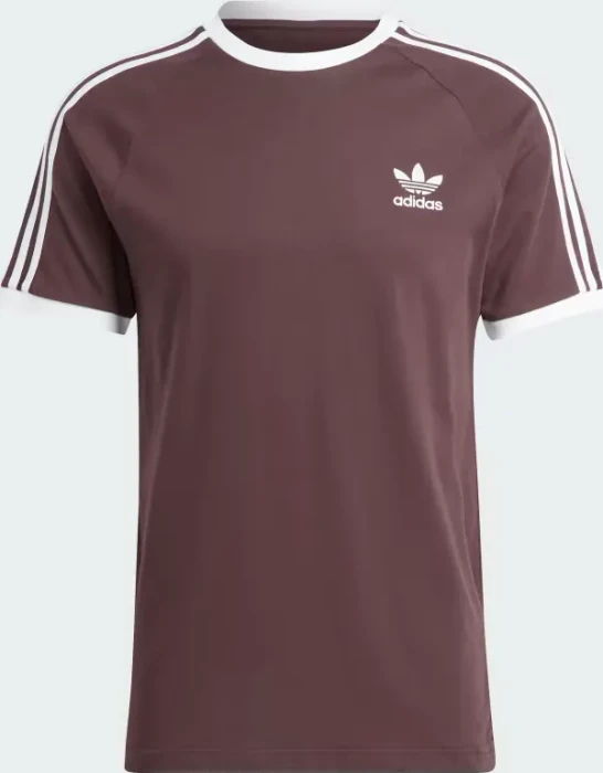 adidas Adicolor Classics 3-Streifen T-Shirt kurzarm shadow brown (Herren)