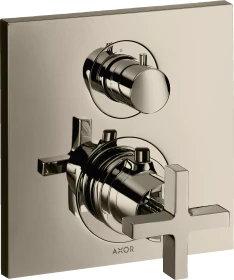 Hansgrohe Axor Citterio Thermostat mit Ab- und Umstellventil polished nickel