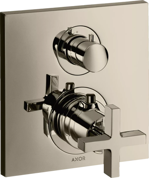 Hansgrohe Axor Citterio Thermostat mit Ab- und Umstellventil polished nickel