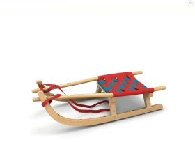 Kathrein Jugend Touren Schlitten rot/petrol (Junior)