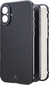 Black Rock 360° Glass Case für Apple iPhone 16 Plus Carbon