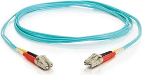 C2G LWL Duplex Kabel, OM3, 2x LC Stecker/2x LC Stecker, 10m, türkis