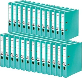 Falken Recycolor Ordner 2-Ring, 50mm, A4, türkis, 25er-Pack