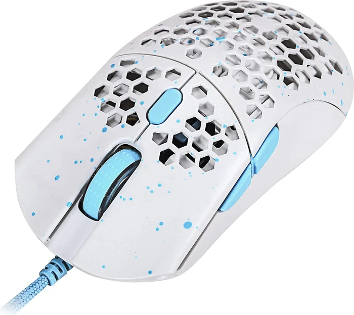 HK Gaming Sirius-M 3389 Gaming Mouse Massalia weiß/blau, USB