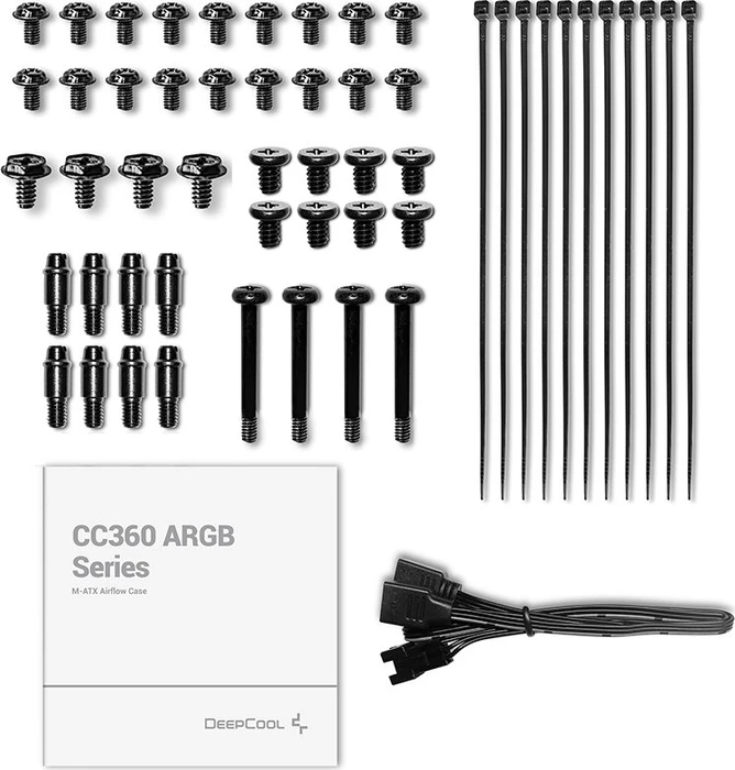 DeepCool CC360 ARGB, weiß, Glasfenster