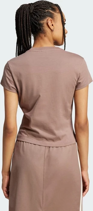 adidas Essentials Slim T-Shirt kurzarm trace brown (Damen)