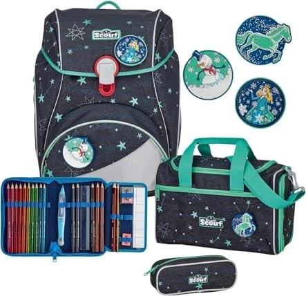 Scout Alpha Exklusiv LED Sternenhimmel Schultaschen-Set, 4-tlg.