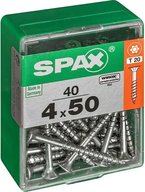 Spax WIROX A9J 4CUT T-STAR plus T20 Universalschraube, 4x50mm, 40 Stück