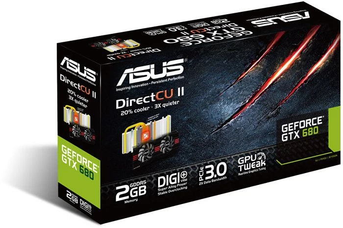 ASUS GeForce GTX 680, GeForce GTX 680, 2GB GDDR5, 2x DVI, HDMI, DP