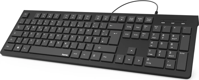 Hama KC-200 Basic Tastatur, schwarz, USB, DE