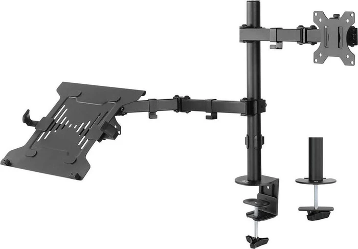 ACT AC8305 Monitorhalterung 1 Bildschirm mit Laptophalterung Image