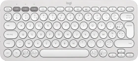 Logitech K380s Pebble Keys 2, weiß, Logi Bolt, USB/Bluetooth, FR (920-011804)