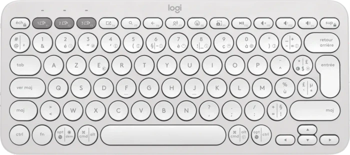 Logitech K380s Pebble Keys 2, weiß, Logi Bolt, USB/Bluetooth, FR