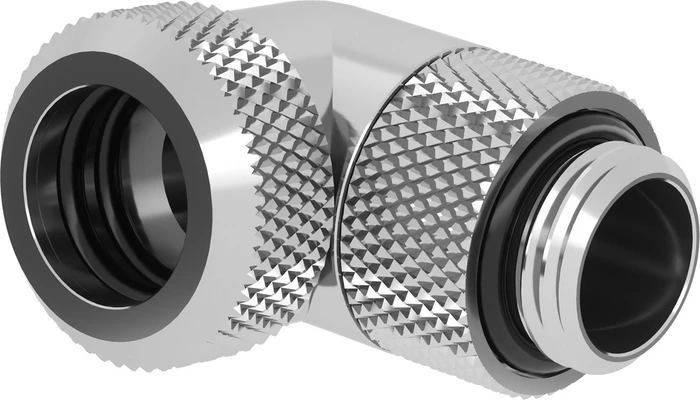 Barrow TWT90KND-K12 90° Winkeladapter G1/4" auf 12mm Hard Tubes, silber