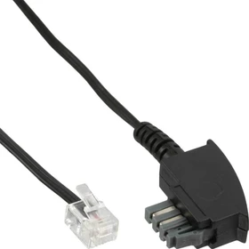 InLine Telefonkabel TAE-N (Stecker)/RJ-11 6P4C (Stecker), 1m, schwarz