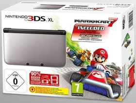 Nintendo 3DS XL Mario Kart Edition Bundle silber/schwarz