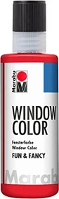 Marabu Window Color fun & fancy Malfarbe Glas/Porzellan, kirschrot, 80ml