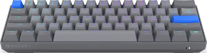 Endorfy Thock V2 Compact Wireless, PBT, grau, LEDs RGB, hot-swap, Endorfy YELLOW, USB/Bluetooth, CZ/SK
