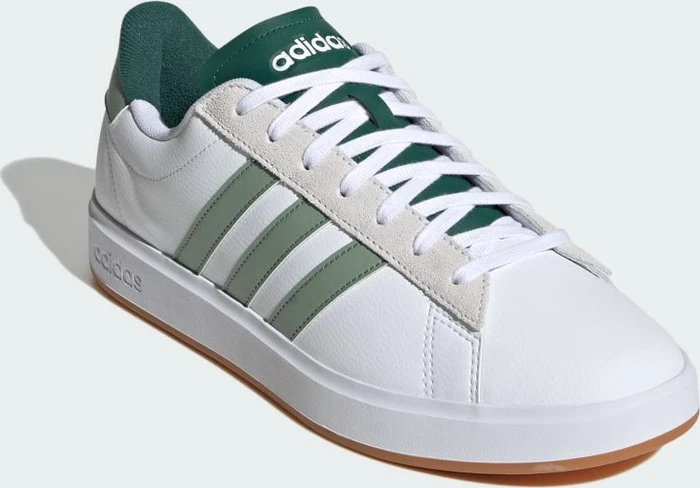 adidas Grand Court 2.0 cloud white/silver green/collegiate green