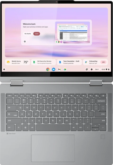Lenovo Chrome 2in1 14IRU10 (Chromebook Plus 2-in-1 G10), Luna Grey, Core 5 120U, 8GB RAM, 128GB Flash, FR