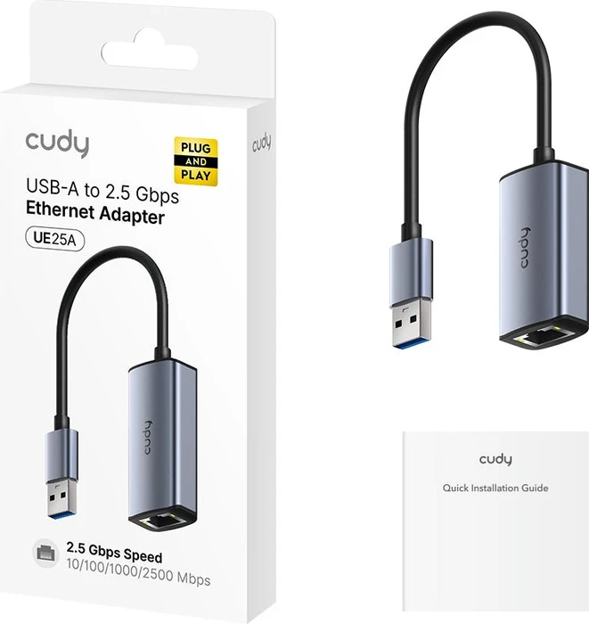 Cudy 2.5G LAN-Adapter, RJ-45, USB-A 3.0 [Stecker]