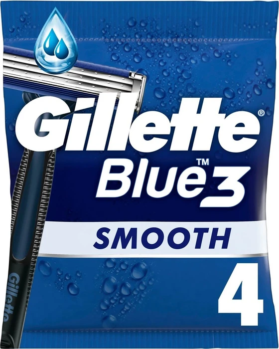 Gillette Blue3 Smooth Einwegrasierer, 4 Stück